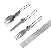 Juego de Utensilios Planchados de Acero Inoxidable Portátil Garfo, Cuchillo, Cola de Picnic para Viajes - details 3