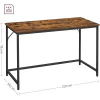 Mesa de Trabajo Pequeña Industrial Ideal para Teletrabajo, Estudio, Dormitorio 60 x 135 x 76cm - details 26
