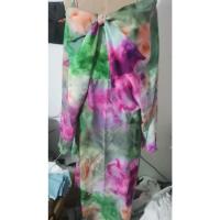 Elegante Vestido Floral de Poliéster Conjunto de Vacaciones de Alta Gama para Playa - details 1