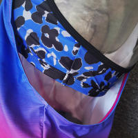 Conjunto de Baño de Estampado de Leopardo de Ajuste Delgado Cubierta Trasera con Pleces - details 27