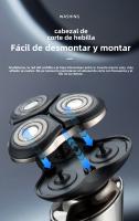 Nueva Pantalla Digital Pequeña Pistola de Afeitar de Acero Afeitadora Eléctrica Recargable Multifuncional Cortadora de Barba de Todo el Cuerpo Lavable con Agua - details 3