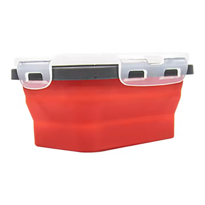Fiambrera de silicona plegable con tapa sellada, contenedores de comida ligeros portátiles para acampar y senderismo - 1