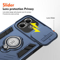 KEYSION-funda de armadura a prueba de golpes para Infinix Hot 50i, silicona + PC, cámara deslizante, protección, anillo, soporte, funda de teléfono para Infinix Smart 9 - details 1