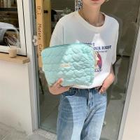 Nueva Bolso De Maquillaje Para Mujer En Nylon Gran Capacidad Con Cierre De Cremallera Estilo Fashion Patrón Sólido Color Floral - details 20