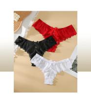 Bragas de Encaje Sexy para Mujer, Ropa Interior Bonita con Espalda en T, Señora, Sujetador de Talla pequeña para Navidad Especial - details 1