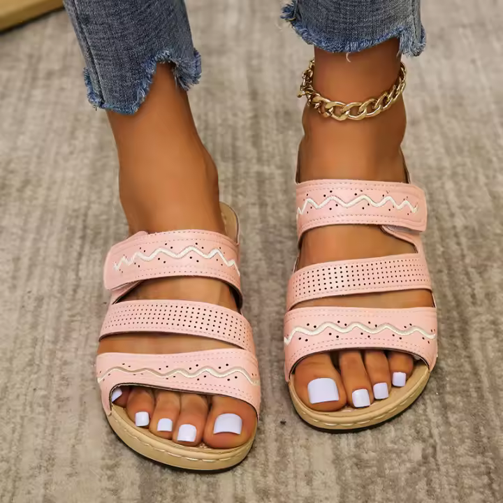 zapatos de zapatilla de tacón de cuña de verano para mujer - 1