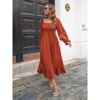 Vestido largo informal de gasa con volantes para mujer Haruku Fashion - details 16