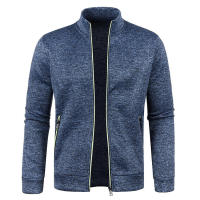 715 Suéter de punto con cremallera larga para hombre, mangas de terciopelo fino, top moderno, chaqueta grande, otoño e invierno - details 1