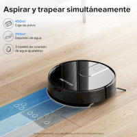 PrettyCare C3 Robot Aspirador Ajustes de limpieza personalizados Robot Aspirador y Mopa Combo con 4000Pa de Succión Robot aspirador autocargable evitación avanzada de obstáculos - details 0
