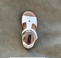 Sandalias de cuero genuino para niñas, bonitos zapatos escolares de cuero vacuno suave con dedos abiertos y corazón, zapatos de jardín para bebés, sandalias para niños - details 1