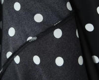 TRAFZA-Conjunto de falda con estampado de lunares para mujer, Top corto de manga corta con cuello cuadrado, falda con abertura de cintura alta, Vintage, Primavera, 2024 - details 11