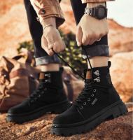 Zapatos de hombre con plataforma y cordones botas de goma para hombre de corte alto primavera otoño calidad Y2k Vintage Retro diseñador Casual oferta barata nuevo - details 13