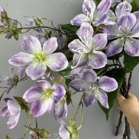 Jasmine artificiales verticales de 80cm, elegante y hermosa flor de jazmín de simulación, flor falsa de seda impresa en 3D de tacto Real - details 17