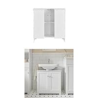 BZR17-W Mueble Columna de baño, Armario Alto baño,161 x 40 x 35 cm,ES (Blanco) - details 11