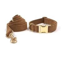 Juego arnés correa pana marrón, Collar personalizado diseñador lujo perros pequeños y grandes, juego de cables caminar con bolsa - details 12