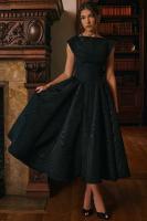 Vestido de noche elegante para mujer con escote en la espalda - Vestido largo sin mangas con pliegues para fiesta, graduación, vacaciones - details 24