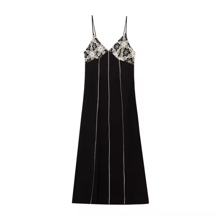 Primavera y verano nueva ropa de mujer diseño sentido nicho versátil delgado y delgado vestido casual 3897112 - 1