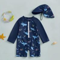 Toalla de baño de mango largo con estampado de tiburones para niños pequeños - details 3