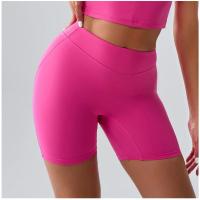 Pantalones cortos de Yoga para mujer, cintura alta, levantamiento de glúteos, entrenamiento, medias deportivas, Control de barriga, gimnasio, correr, pantalones elásticos, pantalones cortos deportivos informales - details 1