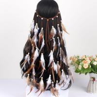 Diadema de plumas con borlas a la moda, tocado ajustable de estilo bohemio, disfraz étnico, diadema india de arcoíris, boda de novia - details 10
