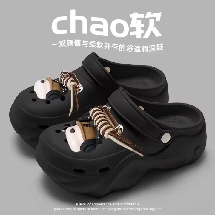Zapatillas de Playa para Mujer EVA Antideslizantes Zapatos de Verano Perforados Gruesos con Puntas Antideslizantes - 1