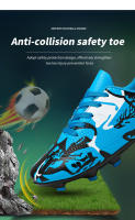 Zapatos de fútbol de marca para hombre, zapatillas de fútbol antideslizantes para exteriores para niños, zapatillas de entrenamiento transpirables, zapatillas de fútbol sala para césped - details 8
