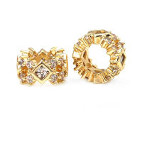 Cuentas de Zirconio de Metal de Alta Calidad Accesorios de Joyería DIY con Aguja de Cilindro de Agujero Grande 4PCS Hechos en China - details 6