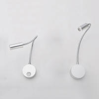 Luz Led de pared Flexible con cuello de cisne, candelabro moderno con cable, iluminación para dormitorio, luminaria de lectura, iluminación de aluminio, 3W - details 3