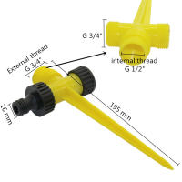 Aspersores de agua giratorios ajustables para césped, boquilla de acoplamiento rápido de rosca de 360 pulgadas, suministros de riego de jardín, 1/2 grados - details 2