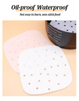 Bandeja de papel desechable para freidora de aire, revestimiento de vapor para cocina, papel para hornear, esterilla antiadherente, absorbente de aceite, 100 piezas - details 2