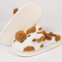 Pantuflas De Algodón Con Punto Para Mujer Invierno Pantuflas De Interior Cálidas Con Suela Gruesa Y Peluche Cierre Pull on Talla Verdadera - details 12