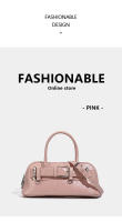 Bolso de concha, bolso de media luna con hebilla de cinturón, bolso de mensajero portátil de cuero suave a la moda. - details 11