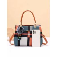 Bolso con patrón a cuadros, bolso cruzado decorativo de moda, cartera con asa de trabajo para mujer, mochila de lujo de alta gama - details 6