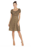 NOVEDAD DE VERANO 2025, vestido estampado con manga de burbuja y cuello cuadrado francés de nicho para ropa de mujer - details 16
