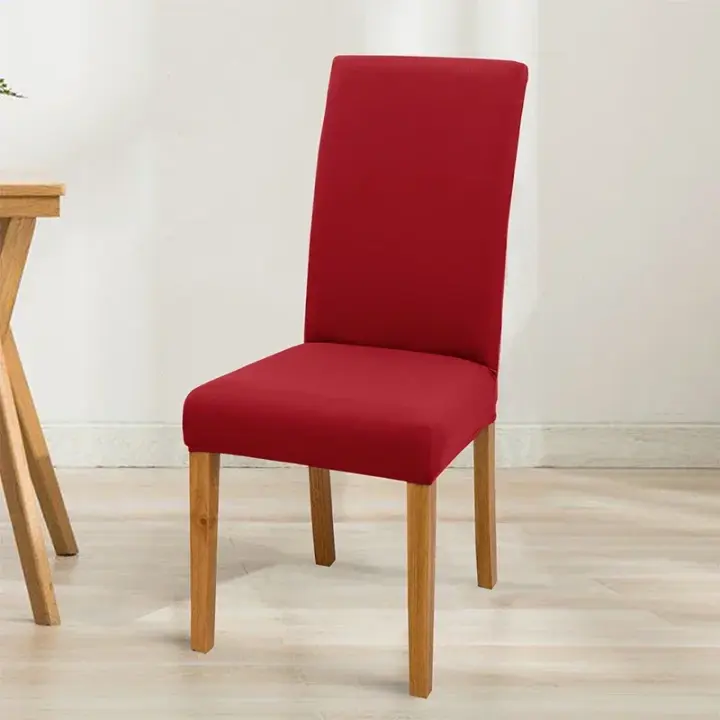 Cubierta de Silla Ajustable de Colores Sólidos Elásticos Cubiertas de Asiento de Espandex para Cocina, Comedor, Boda Banquete - 1