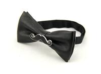 Pajarita de mariposa de PU para hombre, lazo de bigote de Metal, corbatas para caballero y adulto, fiesta de noche de boda - details 1