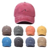 Béisbol bordado con un patrón de ondas simple, gorra versátil para parejas y estudiantes. - details 0