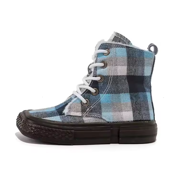 Nuevos zapatos de invierno para niños de diseñador de marca de moda, botas de piel de goma para niños, talla 4, caña alta, 2025 barato - 1
