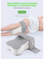 Almohada de Pierna Ajustable para Duerme Lateral Almohada de Memoria de Algodón Ortopédico con Rebote Lento Almohada de Pie de Embarazo para Alivio del Dolor de Rodillas - details 0