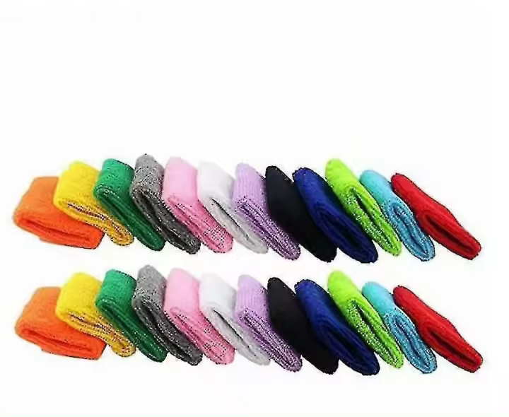 12 pares de muñequeras de algodón para deportes, muñequeras de baloncesto Stcyv A - 1