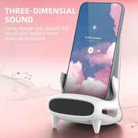 Cargador Inalámbrico, 15W Qi rápido cargador inalámbrico de pie con amplificador de sonido de diseño, regalo único para él, su padre, esposo, novio (sin adaptador de CA) - details 4
