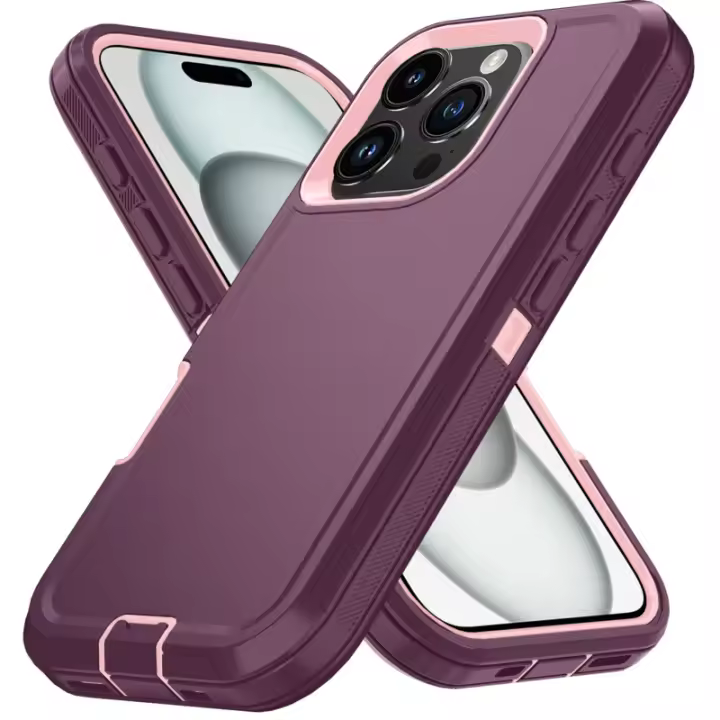 Armadura a prueba de golpes Defender funda de teléfono para iphone 11 12 13 14 15 Pro Max X XS XR XSMAX 7 8 Plus SE2 SE4 PC duro + cubierta trasera de TPU - 1