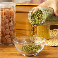 Tarro de almacenamiento transparente de 8 piezas, frascos sellados de plástico para dulces, frutas secas, condimentos, miel, contenedores de cosméticos vacíos, organizadores de cocina - details 6