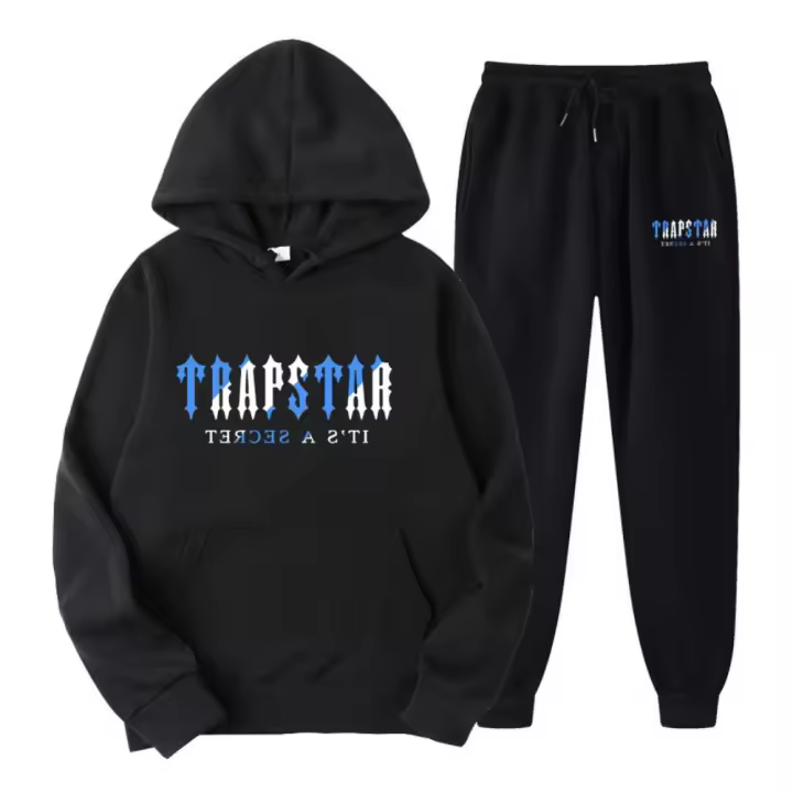 Conjuntos de chándal estampados para hombre y mujer, sudaderas con capucha y pantalones de dos piezas - 1