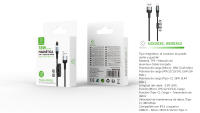 Cable de datos de interfaz magnética reemplazable 3 en 1 Carga rápida, 3 A, 10 W, Micro USB A TYEP C+ Micro B+Lightning, Cable negro tejido de poliéster de 48 husillos para iPhone, Xiaomi, Samsung, Pixel, MacBook - details 1