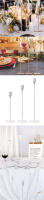 3 unids/set portavelas de Metal candelabro de estilo europeo mesa de boda de moda soporte de vela candelabro exquisito mesa de Navidad - details 5