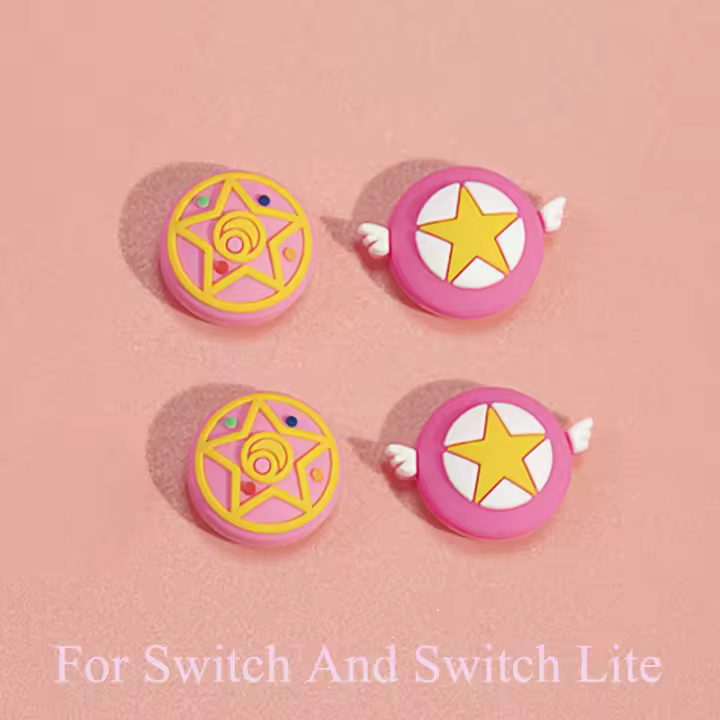 funda protectora para Switch Lite, ajuste perfecto con agarre antiarañazos para Switch y Switch Lite, lindas tapas basculantes, 4 piezas - 1