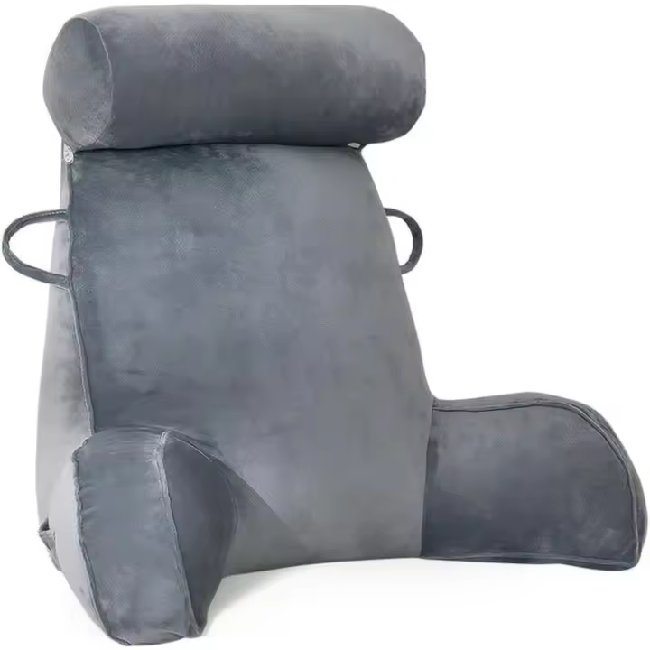 Almohada de Lectura para Cama, Almohada para Reposo en la Cama con Cuello Desmontable y Brazos para Sentarse en la Cama o el Respaldo, Almohada de Lectura Espalda para Trabajar Relajarse - 1