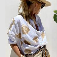 Camisa Impresa en 3D para Mujer, Blusa de Manga Larga con Botones, Holgada Casual, para Otoño e Invierno 2025 - details 10