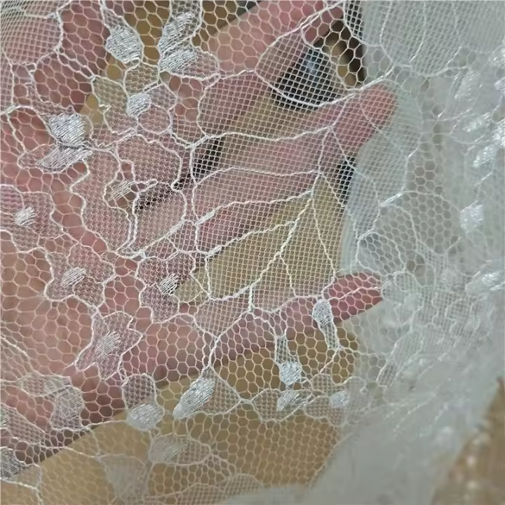 WM Tela de Diseñador DIY Merman Lchthyme con Escala de Lentejuelas Suave y Brillante Material de Gaza Transparente para Bordado - 1